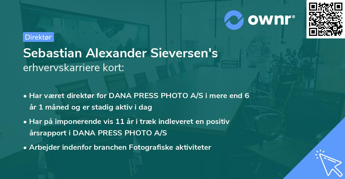 Sebastian Alexander Sieversen's erhvervskarriere kort