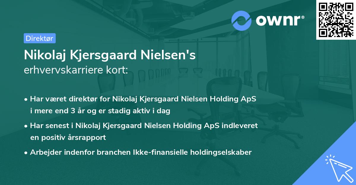 Nikolaj Kjersgaard Nielsen's erhvervskarriere kort