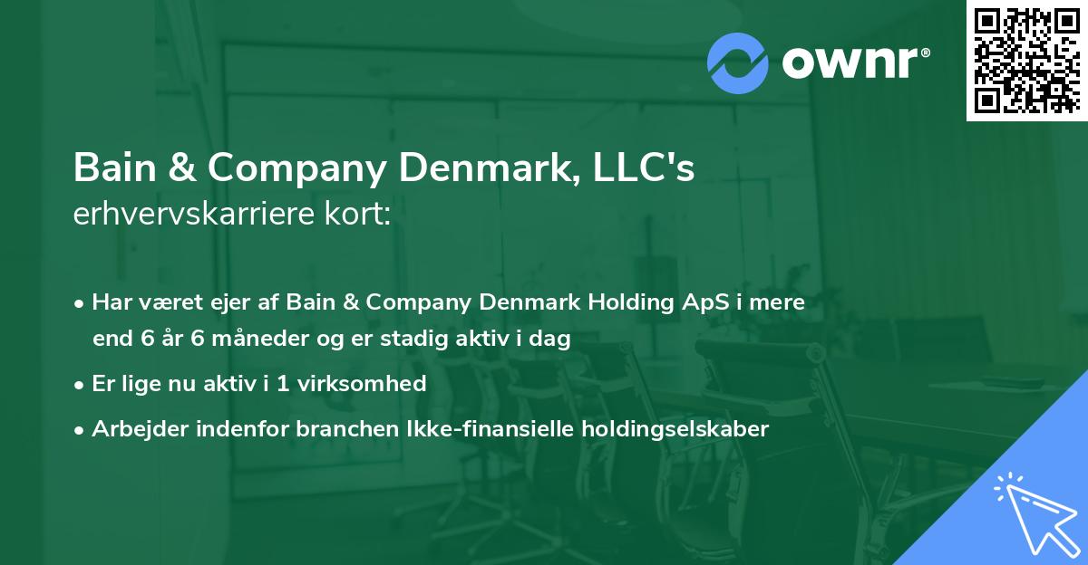 Bain & Company Denmark, LLC's erhvervskarriere kort