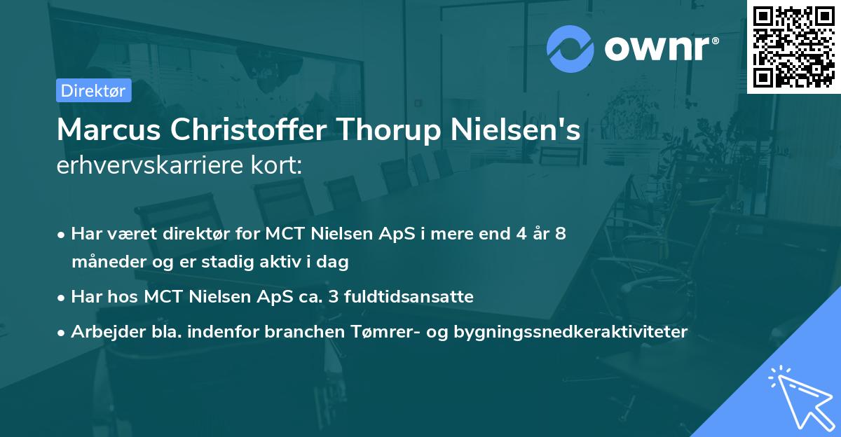 Marcus Christoffer Thorup Nielsen's erhvervskarriere kort
