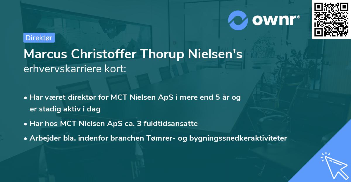 Marcus Christoffer Thorup Nielsen's erhvervskarriere kort