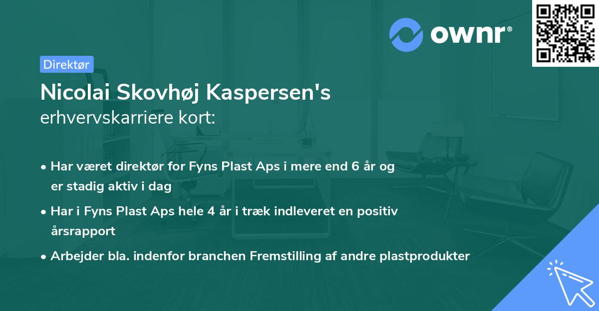Nicolai Skovhøj Kaspersen's erhvervskarriere kort