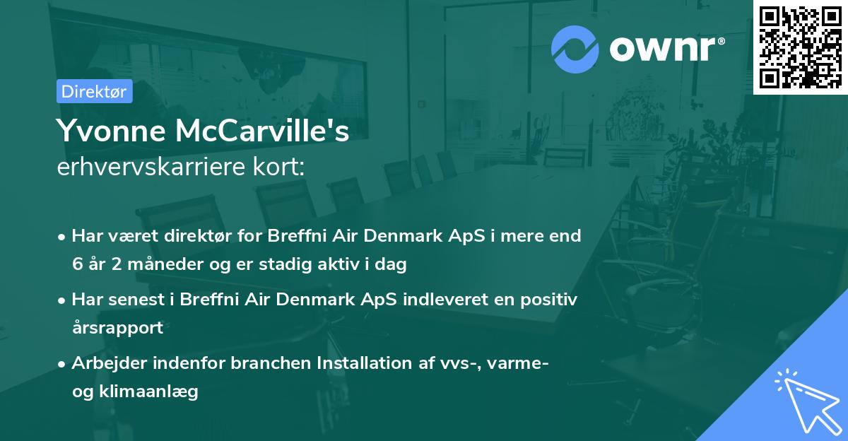 Yvonne McCarville's erhvervskarriere kort