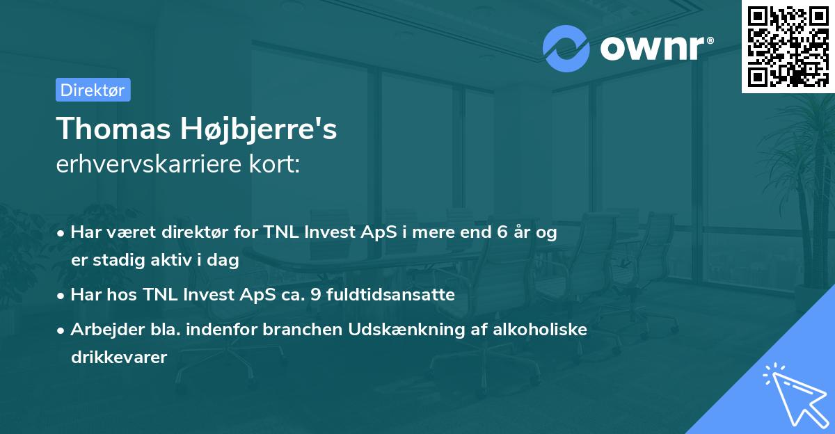 Thomas Højbjerre's erhvervskarriere kort