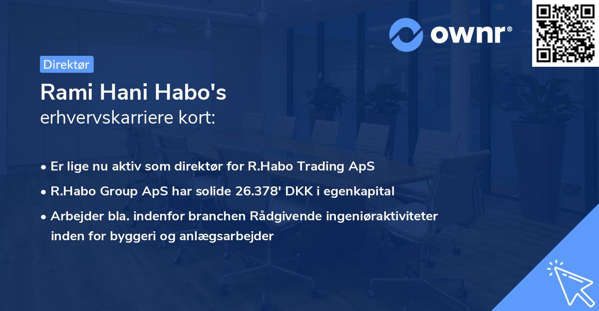 Rami Hani Habo's erhvervskarriere kort