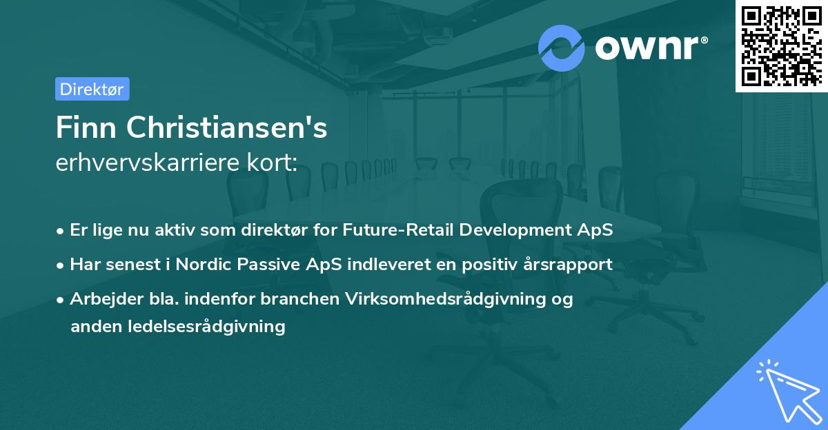 Finn Christiansen's erhvervskarriere kort