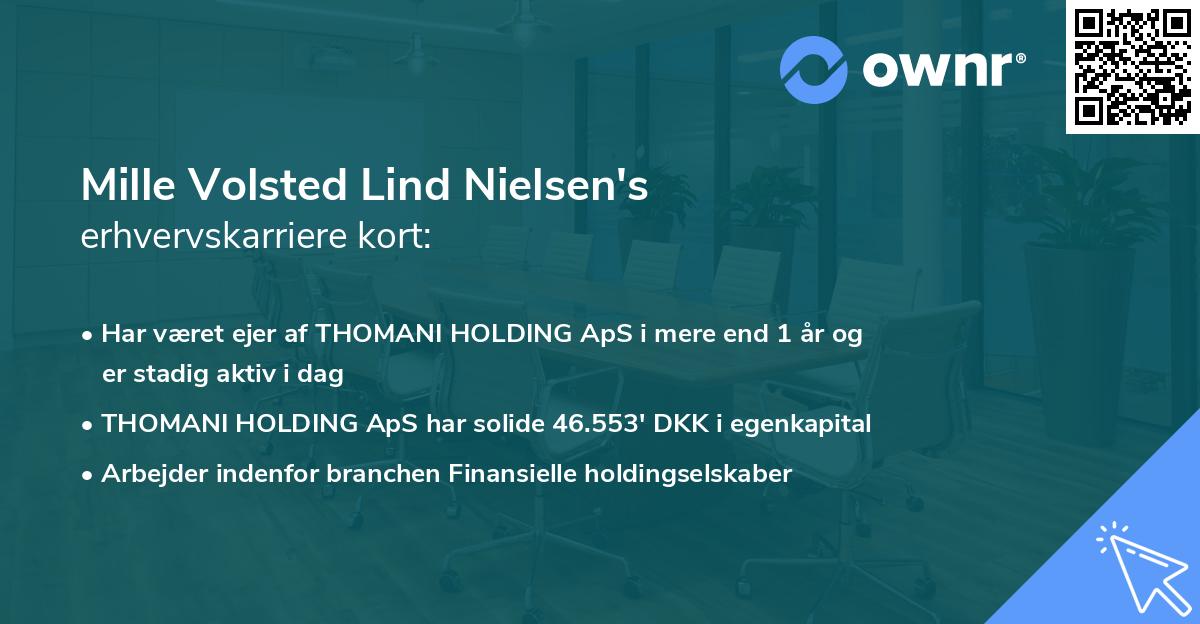 Mille Volsted Lind Nielsen's erhvervskarriere kort