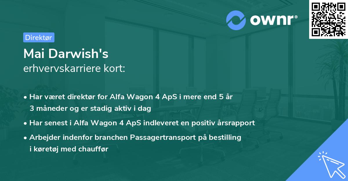 Mai Darwish's erhvervskarriere kort