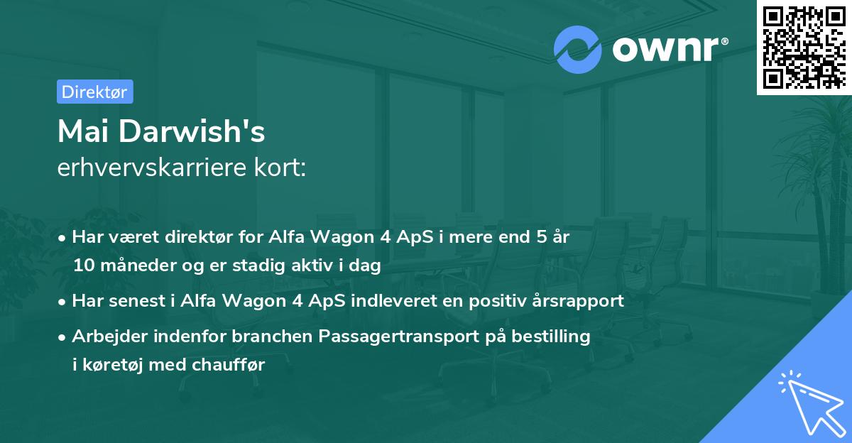 Mai Darwish's erhvervskarriere kort