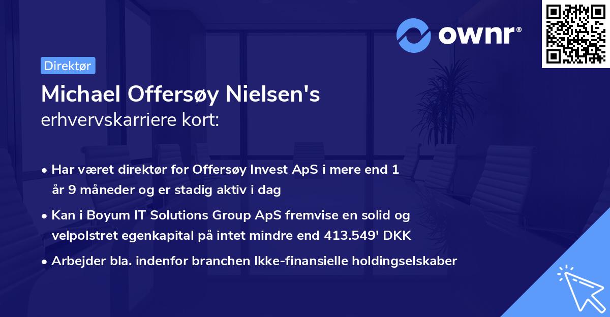 Michael Offersøy Nielsen's erhvervskarriere kort