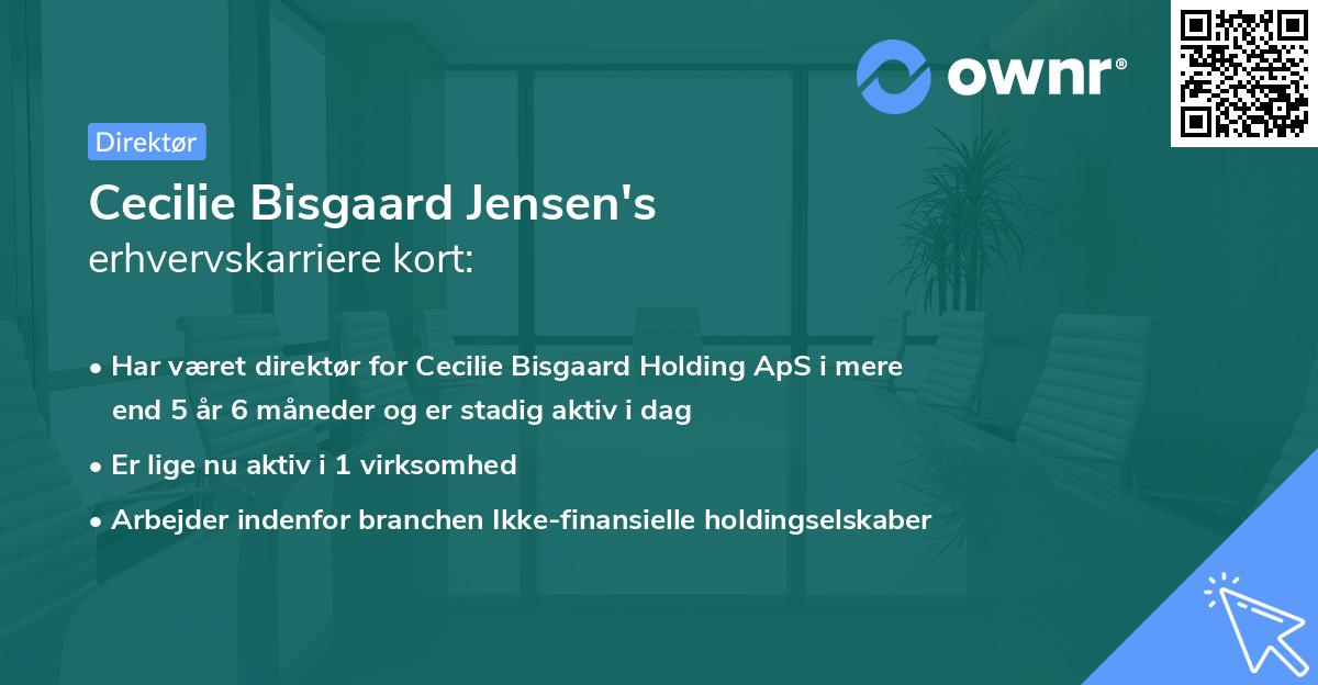 Cecilie Bisgaard Jensen's erhvervskarriere kort