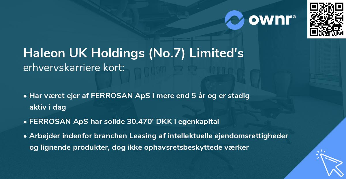 Haleon UK Holdings (No.7) Limited's erhvervskarriere kort