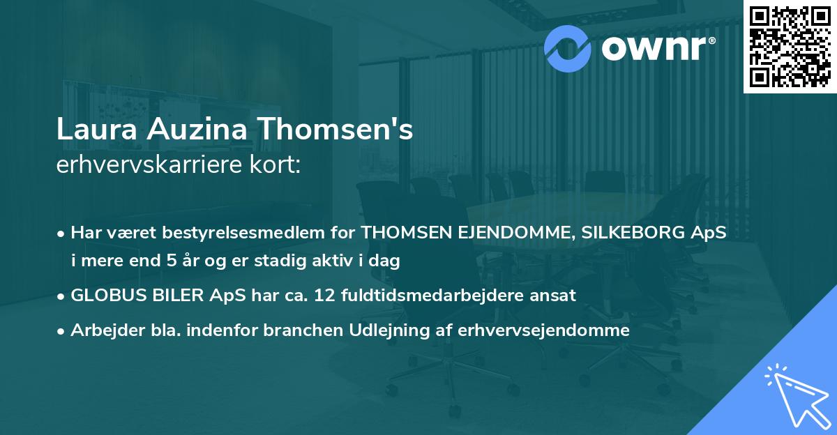 Laura Auzina Thomsen's erhvervskarriere kort