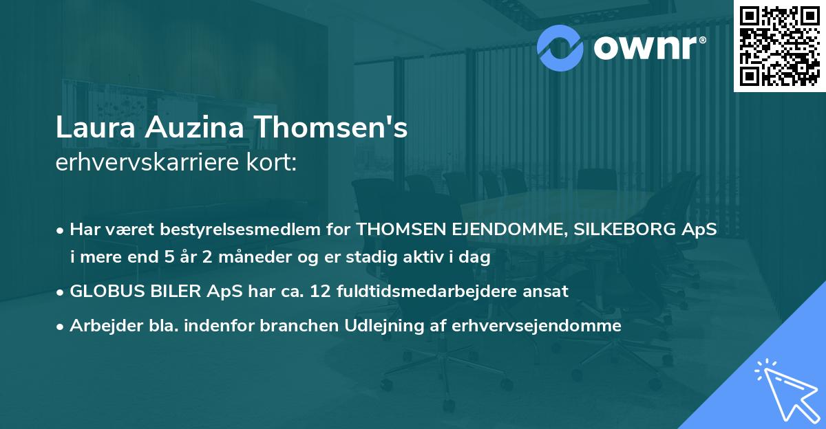 Laura Auzina Thomsen's erhvervskarriere kort