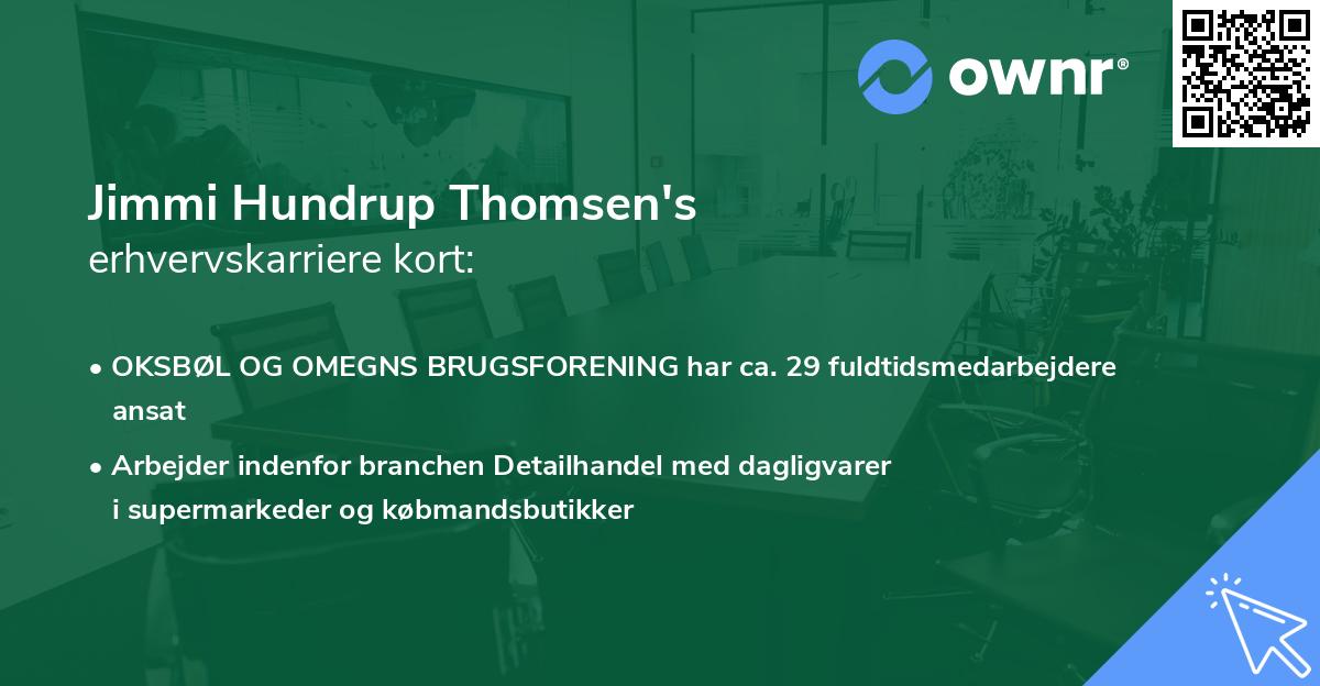 Jimmi Hundrup Thomsen's erhvervskarriere kort