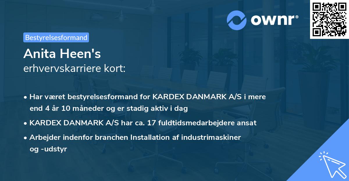 Anita Heen's erhvervskarriere kort