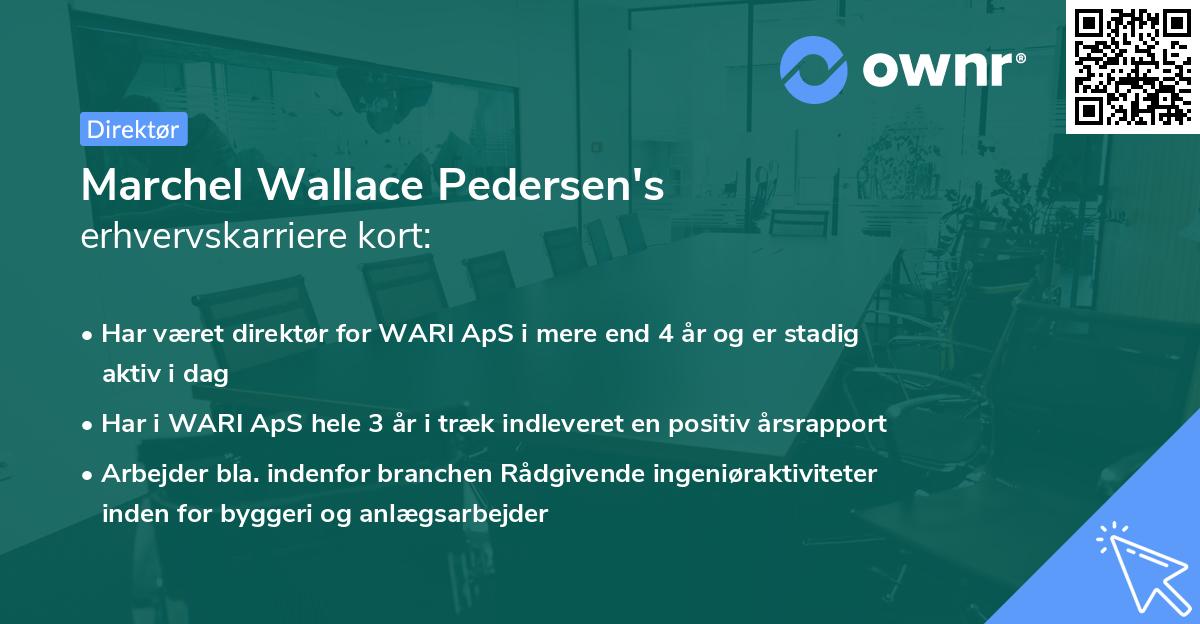 Marchel Wallace Pedersen's erhvervskarriere kort