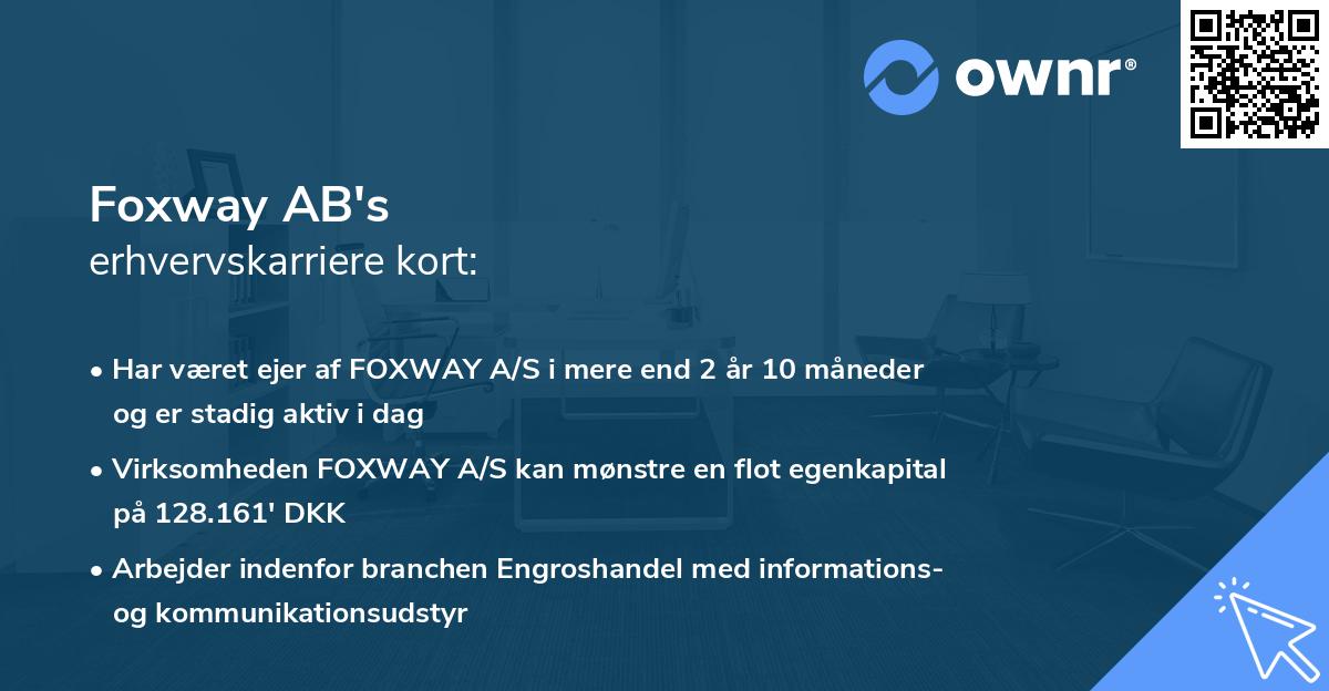 Foxway AB's erhvervskarriere kort