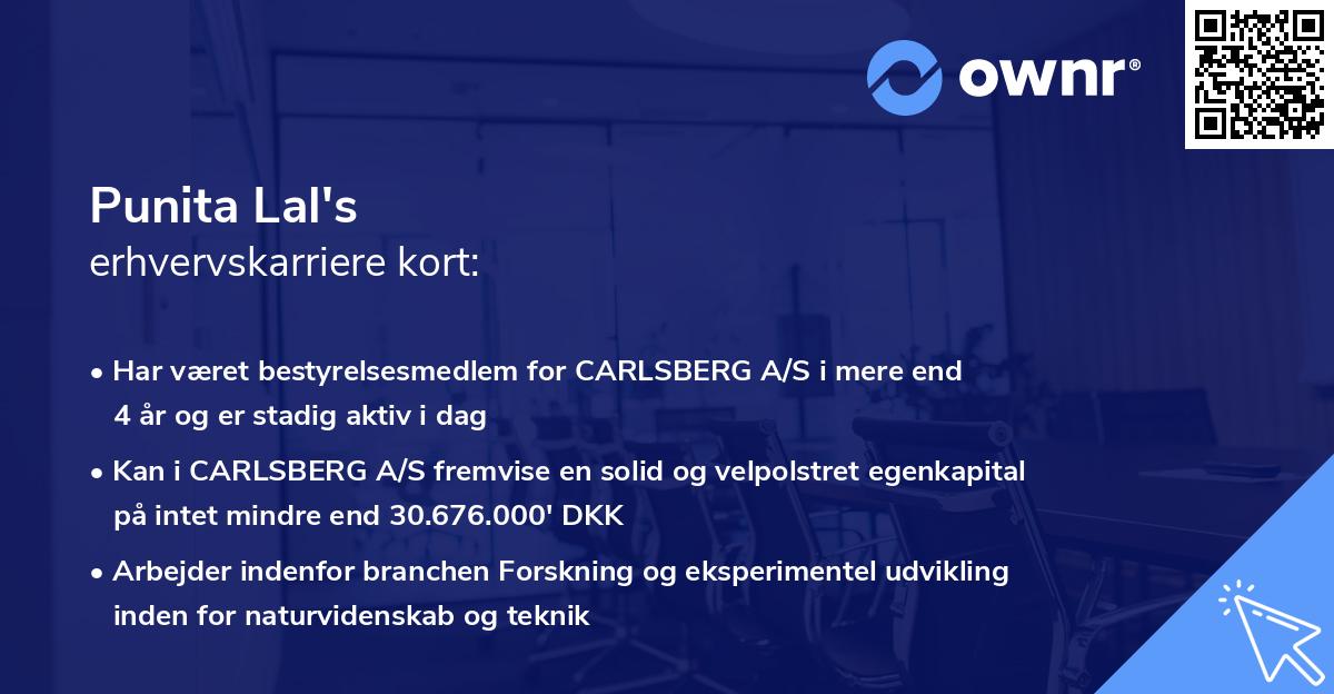 Punita Lal's erhvervskarriere kort