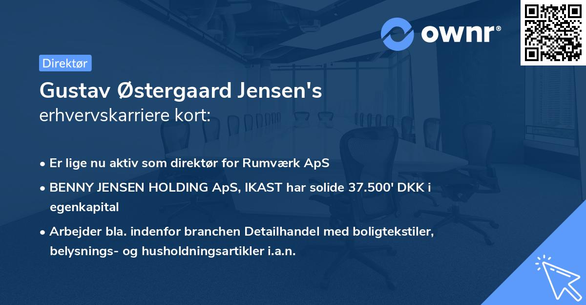 Gustav Østergaard Jensen's erhvervskarriere kort