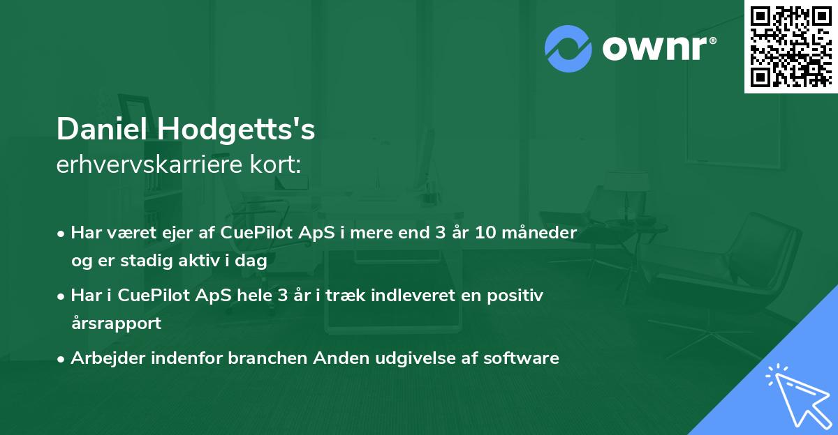 Daniel Hodgetts's erhvervskarriere kort