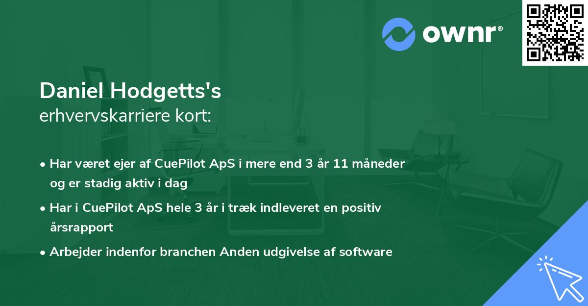 Daniel Hodgetts's erhvervskarriere kort