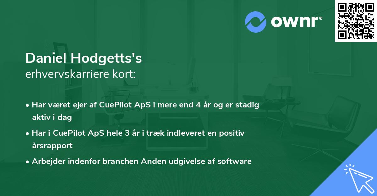 Daniel Hodgetts's erhvervskarriere kort