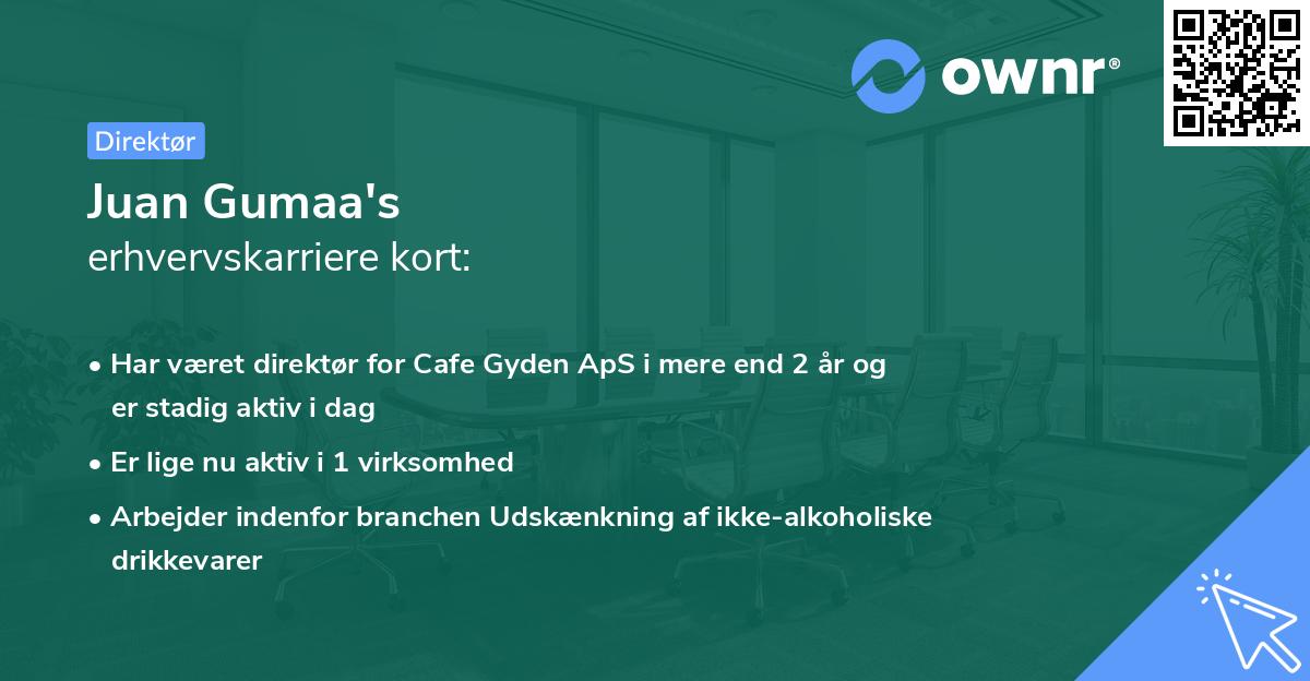 Juan Gumaa's erhvervskarriere kort