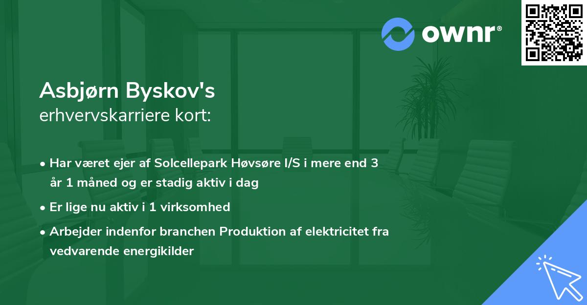 Asbjørn Byskov's erhvervskarriere kort