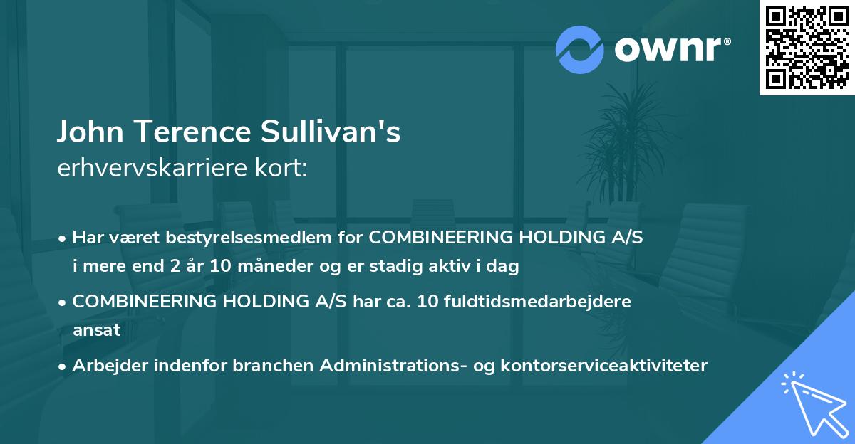 John Terence Sullivan's erhvervskarriere kort