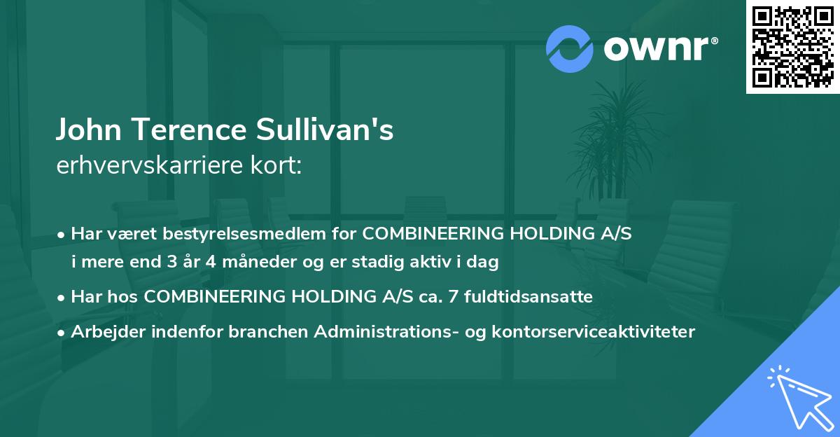 John Terence Sullivan's erhvervskarriere kort