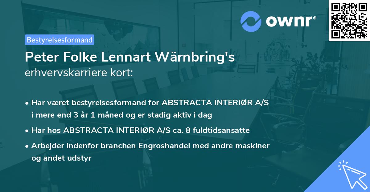 Peter Folke Lennart Wärnbring's erhvervskarriere kort