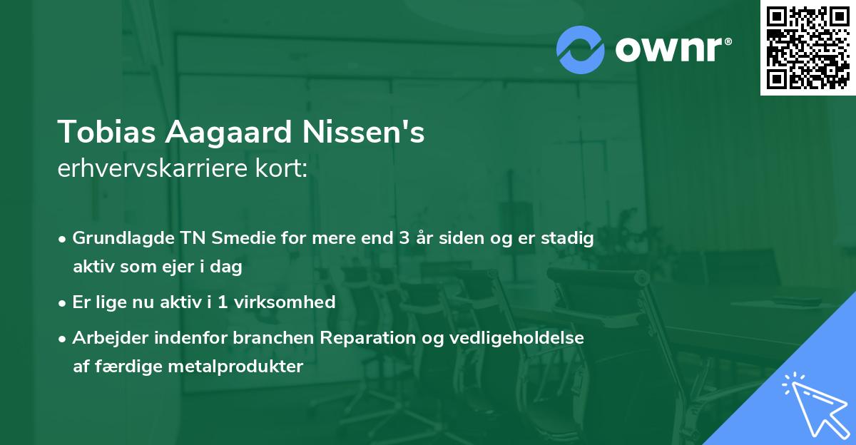 Tobias Aagaard Nissen's erhvervskarriere kort