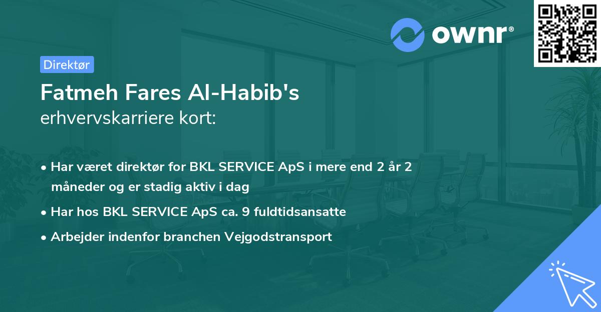 Fatmeh Fares Al-Habib's erhvervskarriere kort