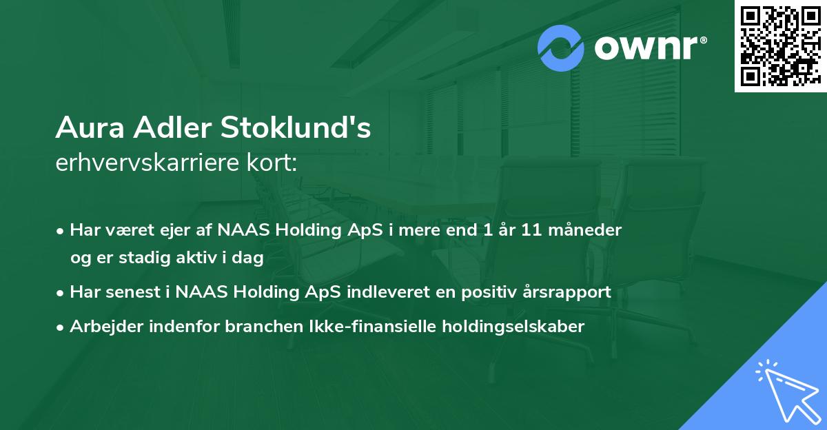 Aura Adler Stoklund's erhvervskarriere kort