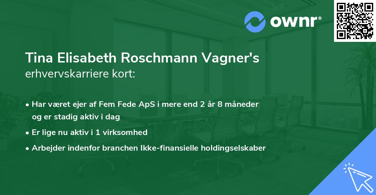 Tina Elisabeth Roschmann Vagner's erhvervskarriere kort