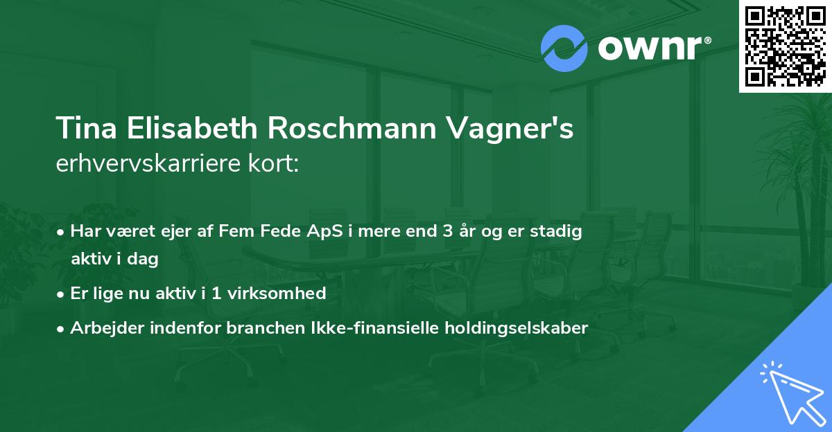 Tina Elisabeth Roschmann Vagner's erhvervskarriere kort