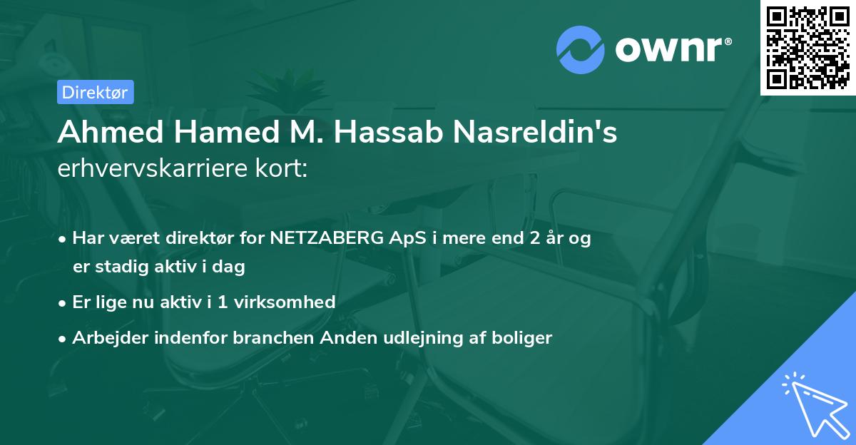 Ahmed Hamed M. Hassab Nasreldin's erhvervskarriere kort