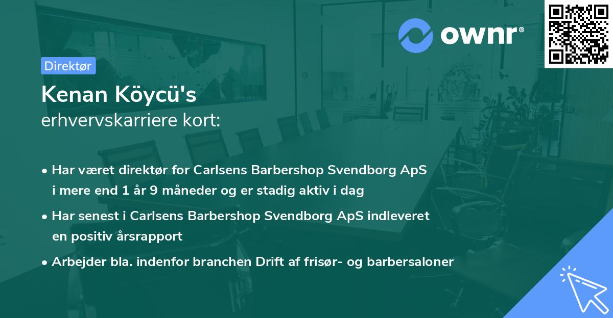 Kenan Köycü's erhvervskarriere kort