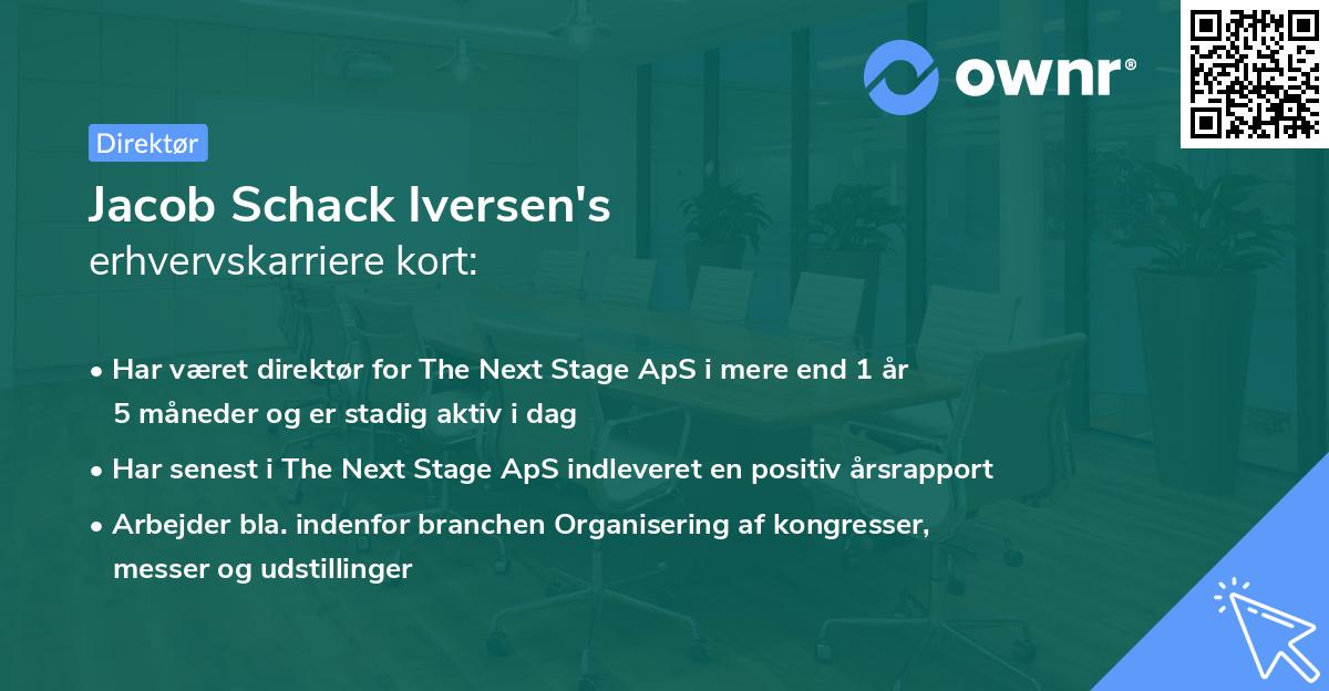 Jacob Schack Iversen's erhvervskarriere kort