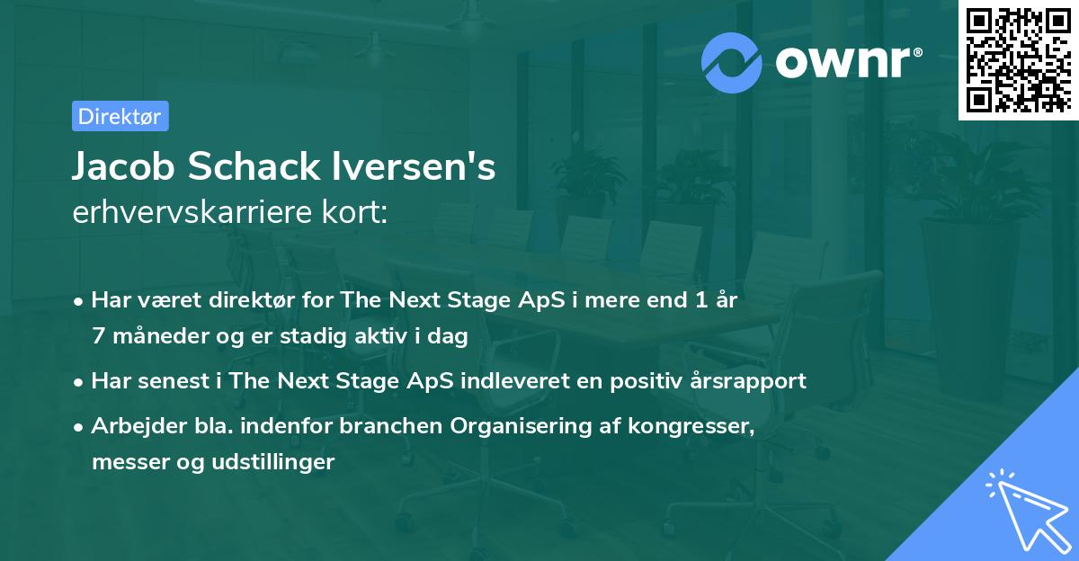 Jacob Schack Iversen's erhvervskarriere kort