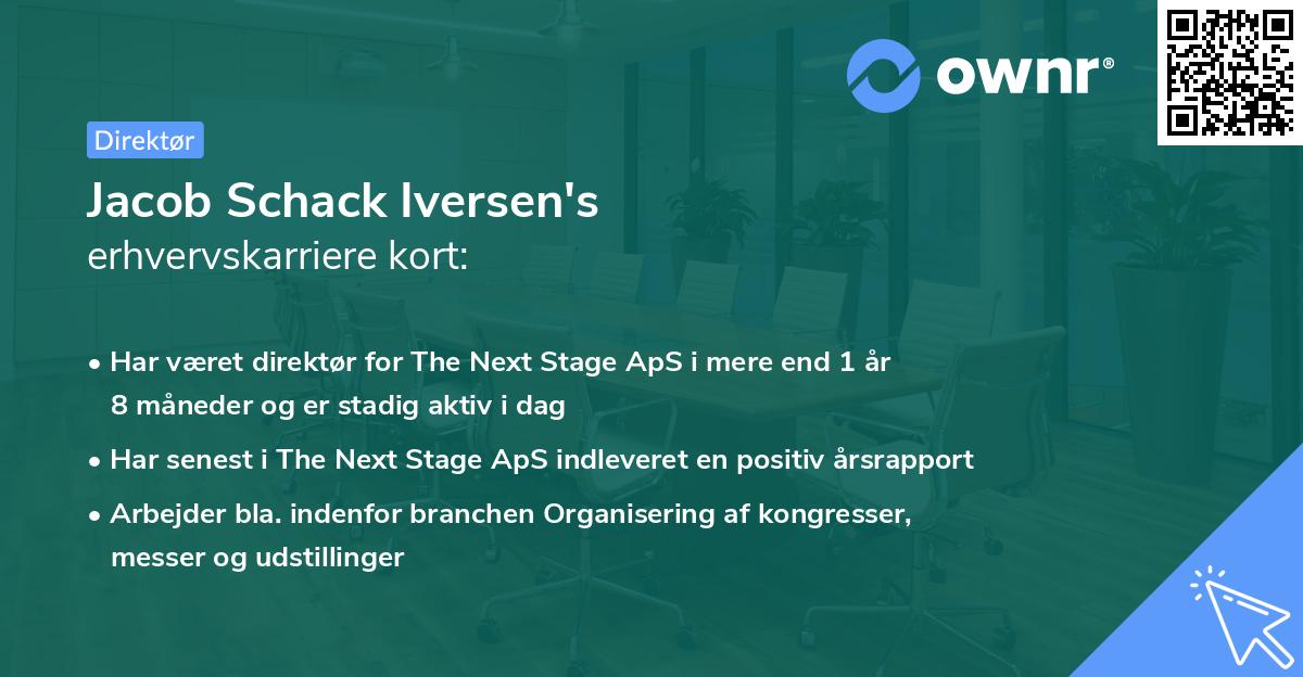 Jacob Schack Iversen's erhvervskarriere kort