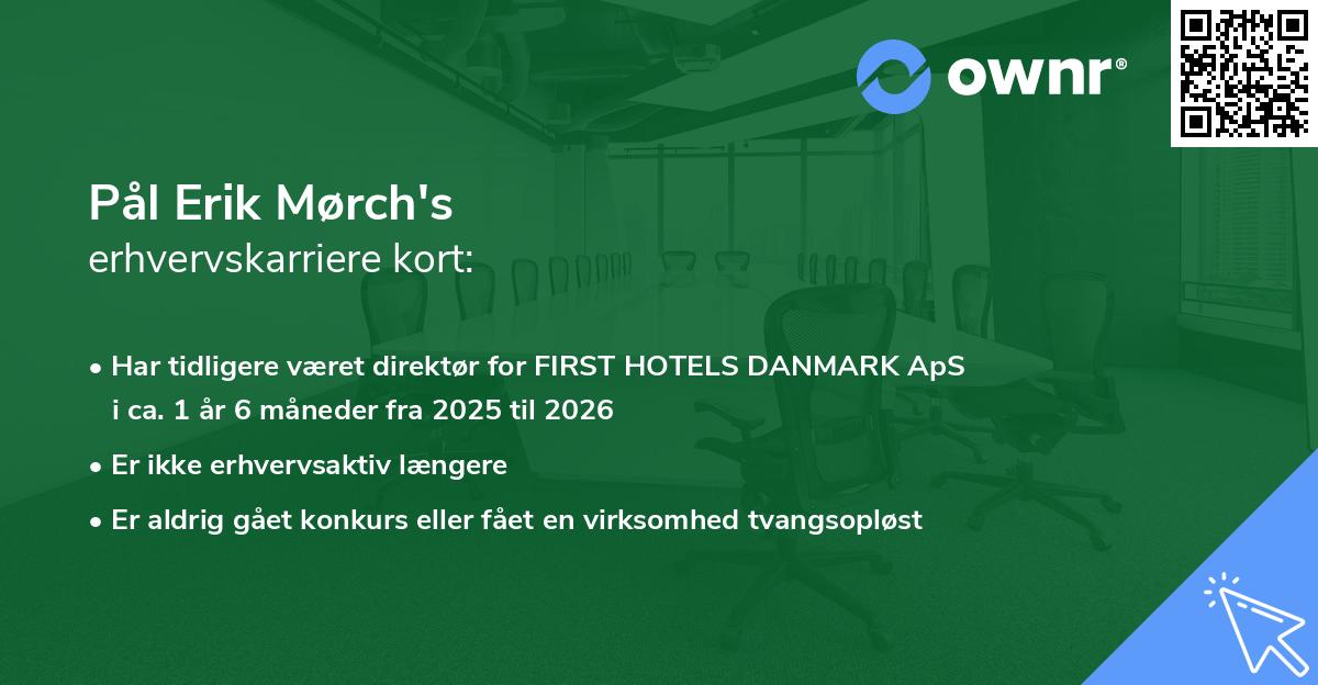 Pål Erik Mørch's erhvervskarriere kort