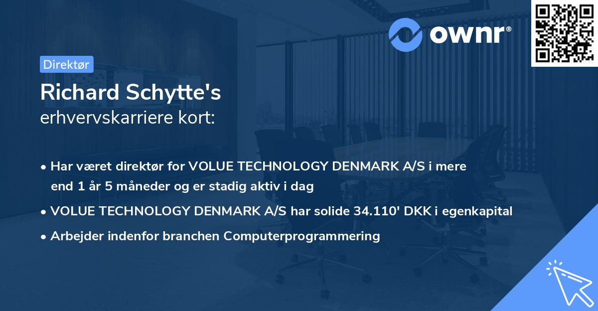 Richard Schytte's erhvervskarriere kort