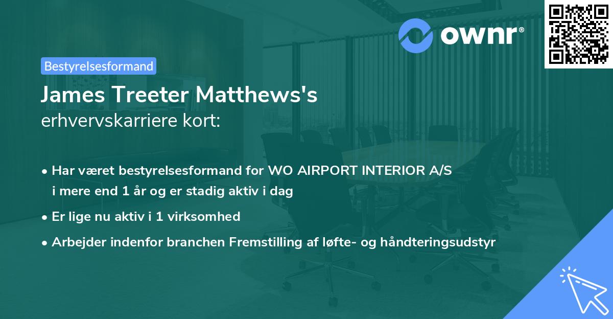 James Treeter Matthews's erhvervskarriere kort