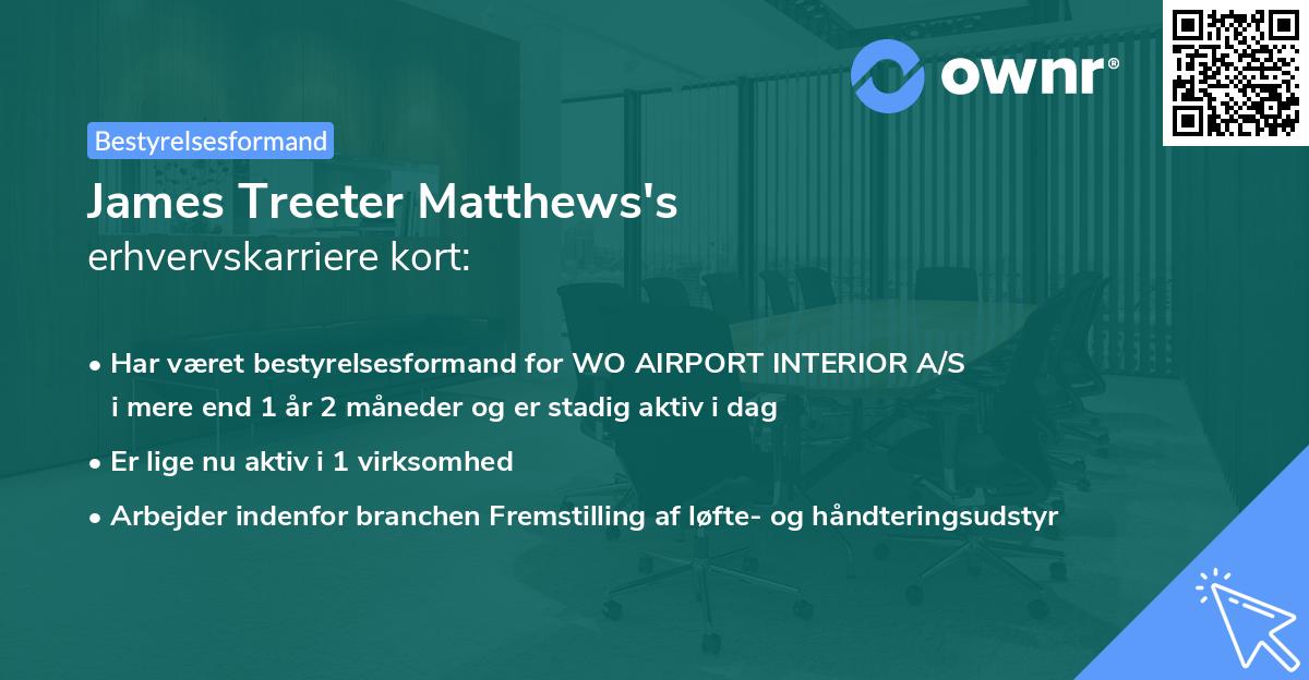 James Treeter Matthews's erhvervskarriere kort