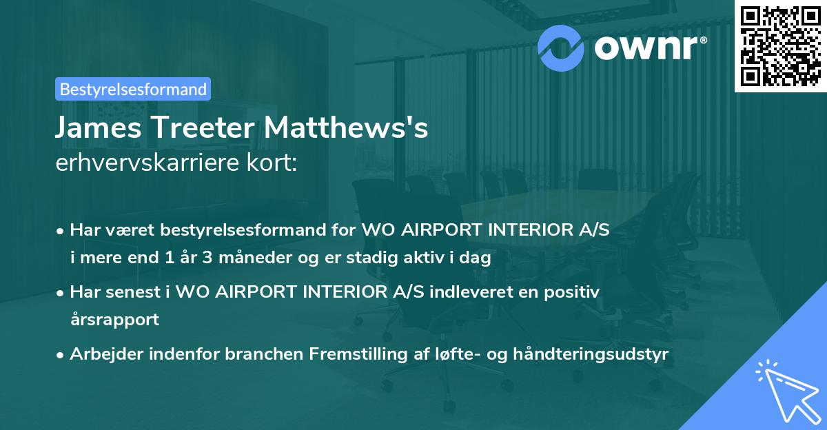 James Treeter Matthews's erhvervskarriere kort