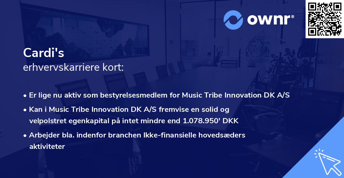 Cardi's erhvervskarriere kort