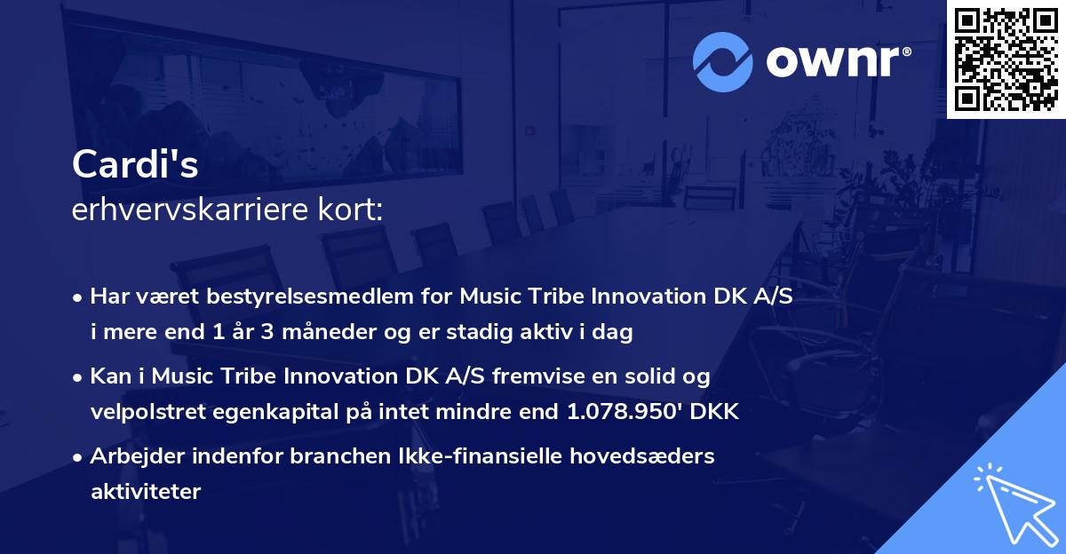 Cardi's erhvervskarriere kort