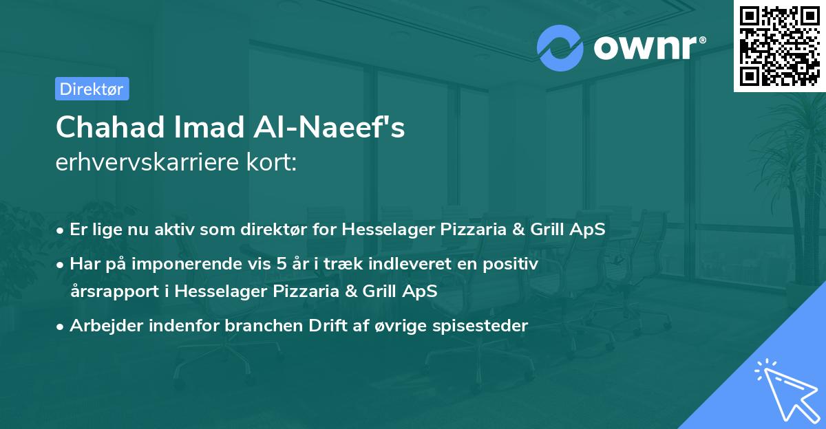 Chahad Imad Al-Naeef's erhvervskarriere kort